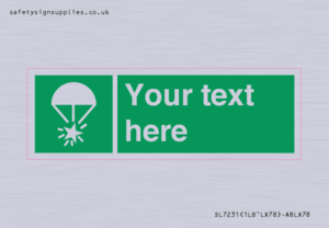 Custom sign safe condition Rocket parachute flare